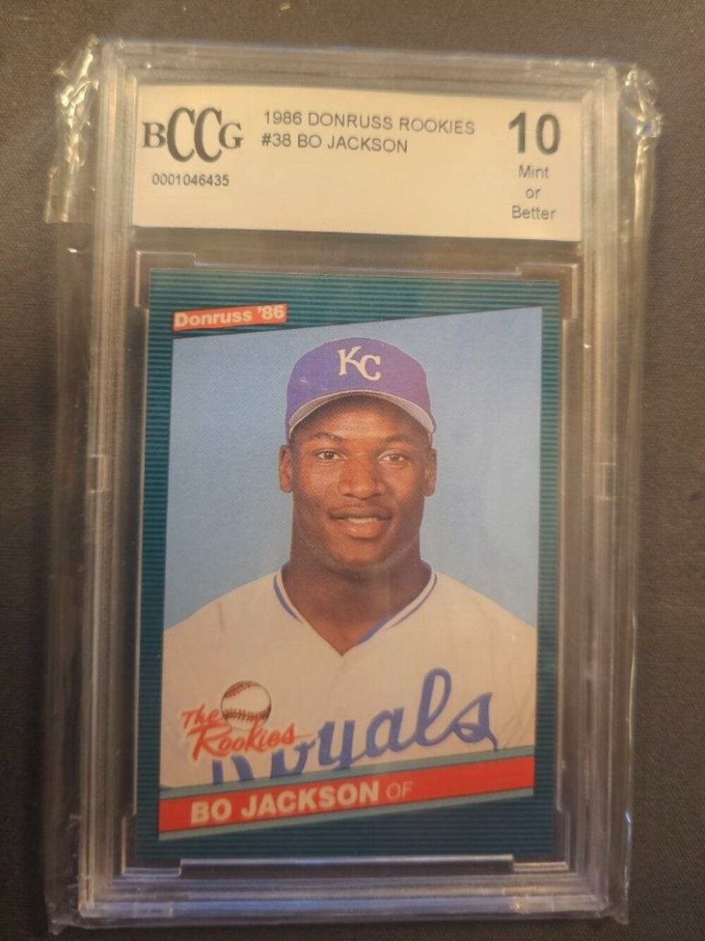 Bo Jackson 1986 Donruss The Rookies #38 Rookie Card Graded BCCG 10 MINT+